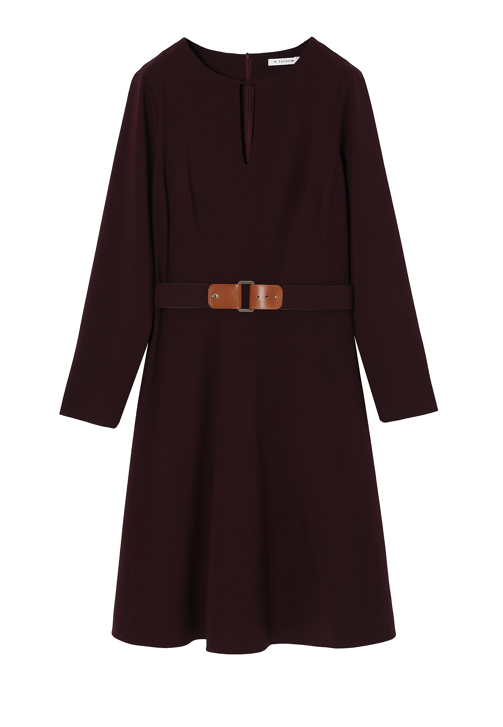 ROCHIE DIN ȚESĂTURĂ, EVAZATĂ, CU MÂNECI 3/4 — ANAKO culoare VIOLETĂ