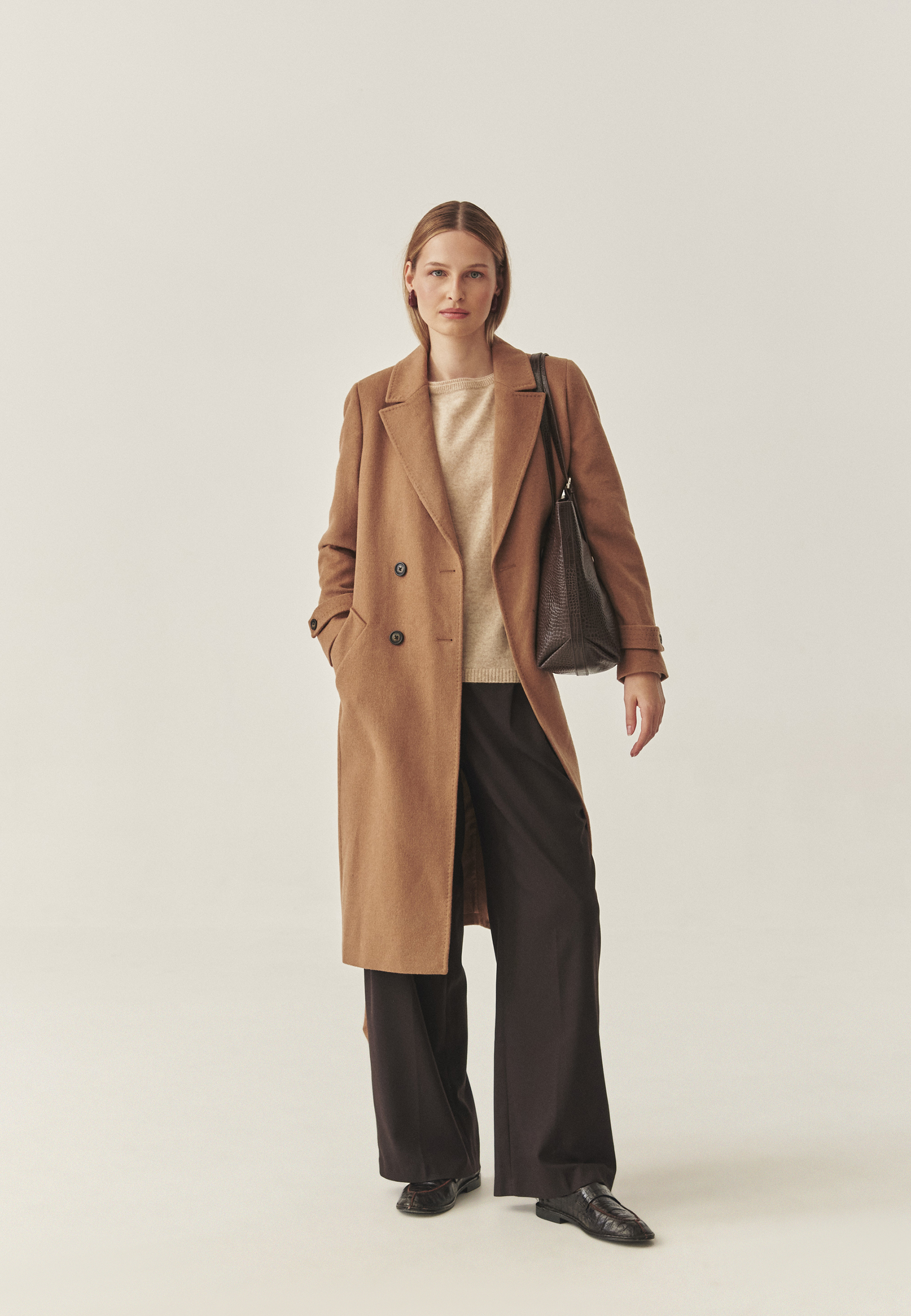 DÁMSKY TEXTILNÝ KABÁT S OPASKOM – TEA BÉŽOVÁ 2