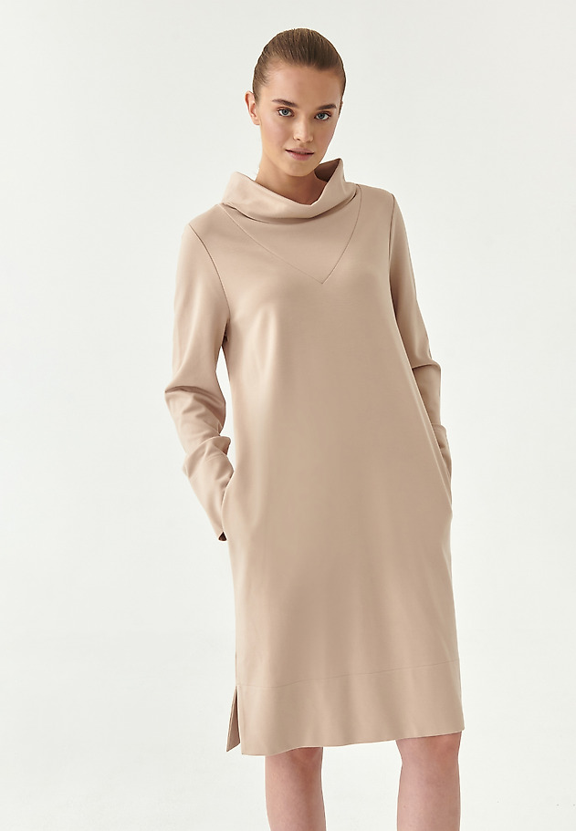 LADIES' TURTLENECK DRESS RODA LADIES' TURTLENECK DRESS RODA BEIGE 3