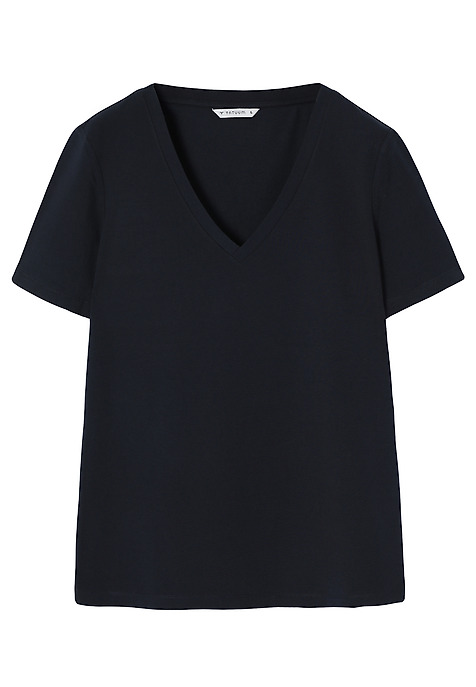 AIRY T-SHIRT WITH COTTON AND MODAL - LISA NAVY BLUE 2