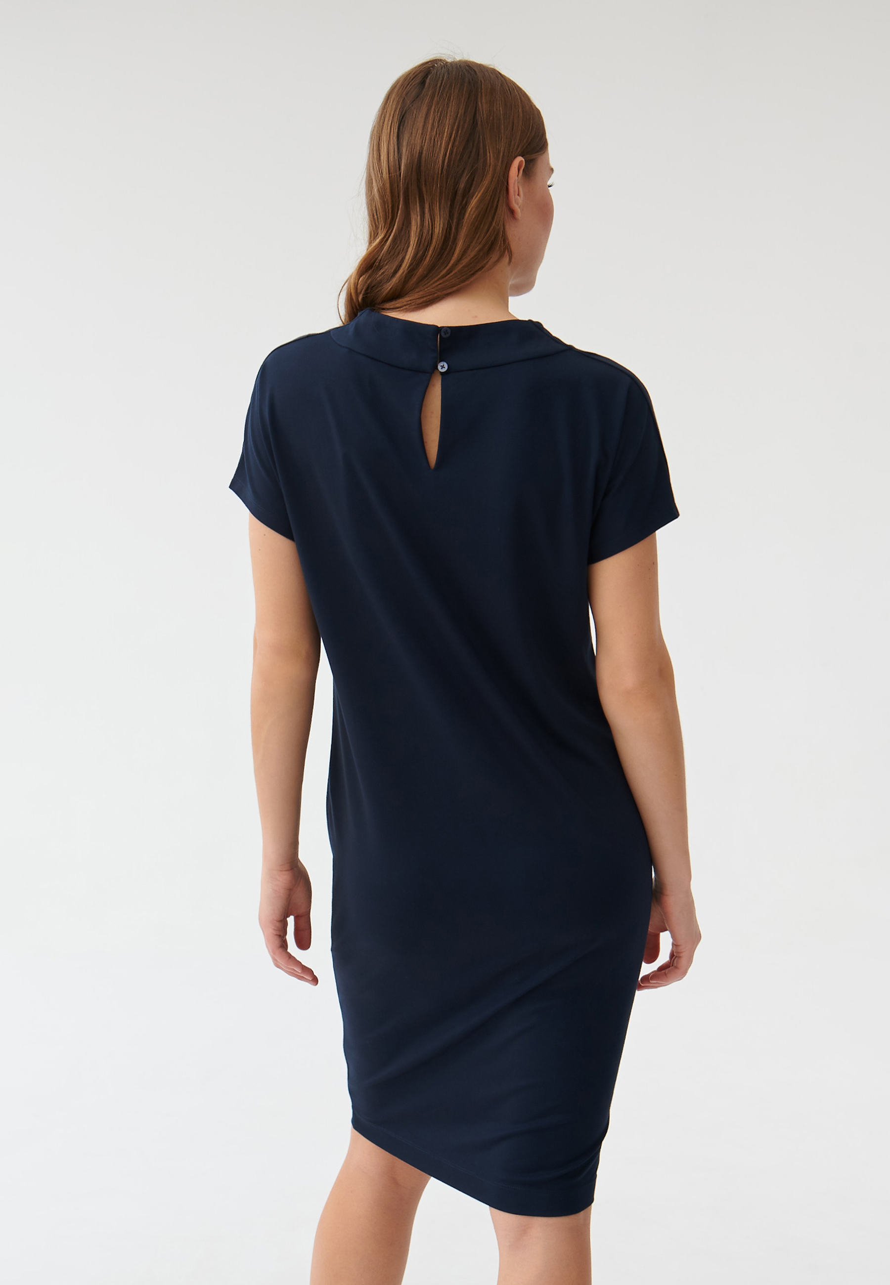 SUKIENKA DZIANINOWA Z PÓŁGOLFEM ZORIMA GRANATOWY 2