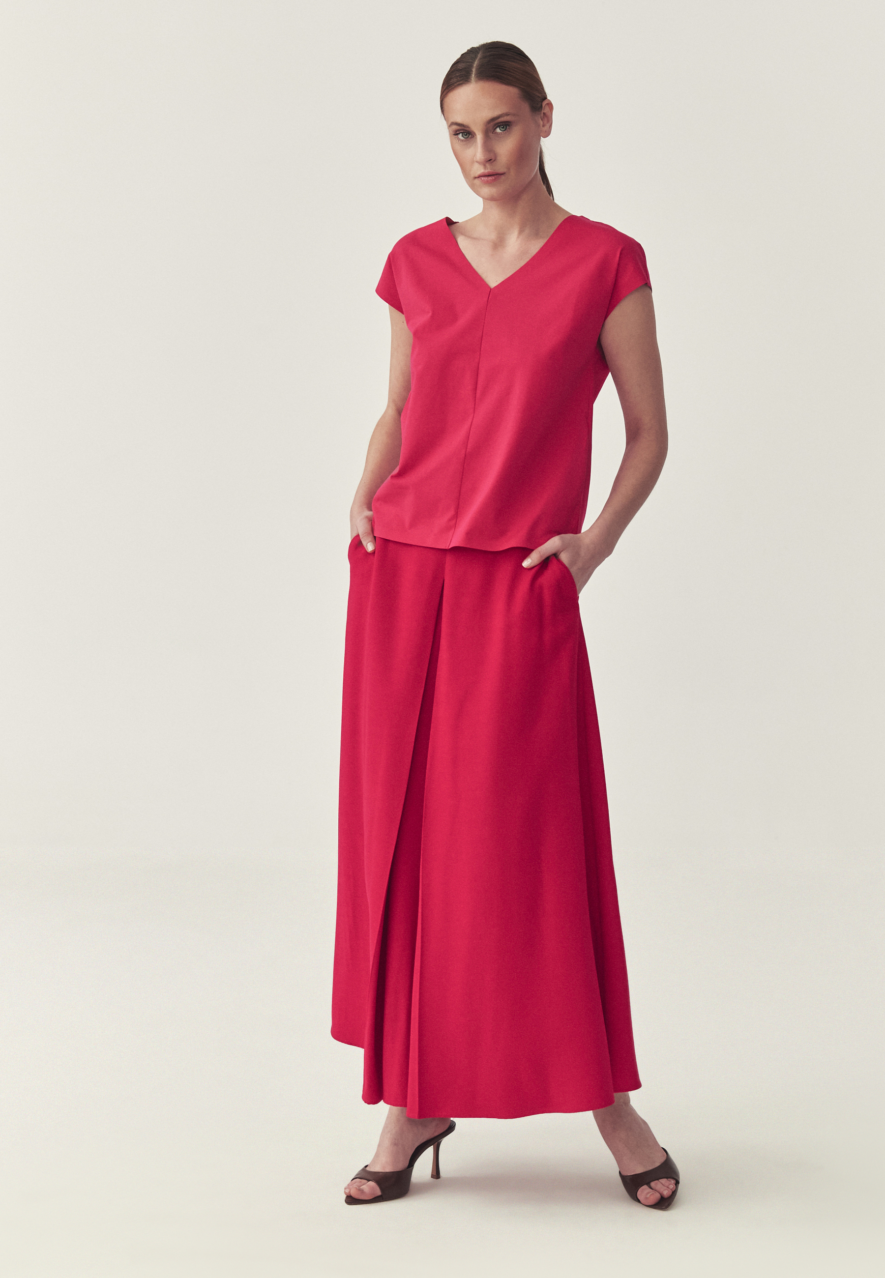 DZIANINOWA BLUZKA Z BAWEŁNĄ - MIKANDA SZARY 2