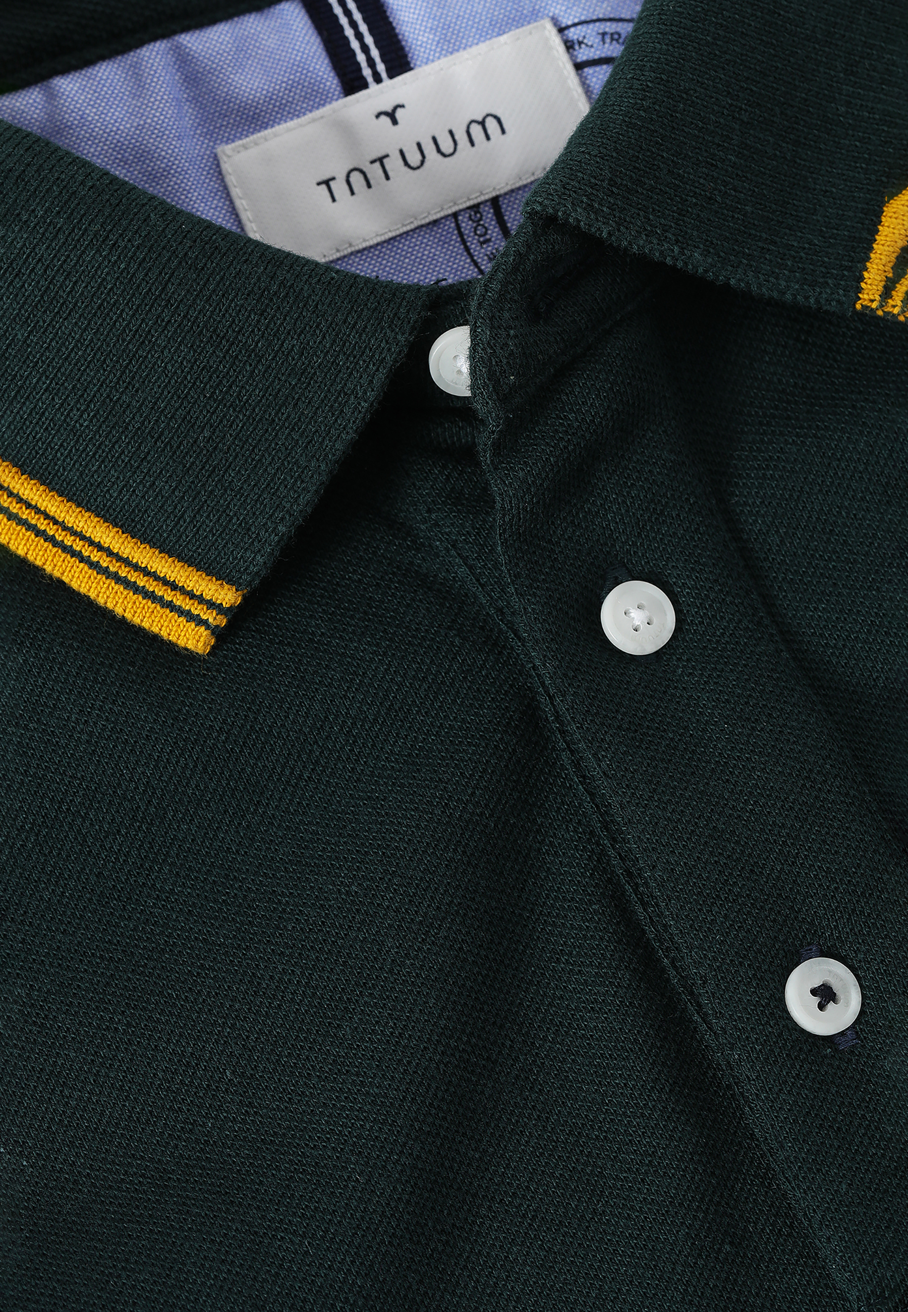 MĘSKA KOSZULKA POLO Z BAWEŁNY - JAY 3 ZIELONY 2