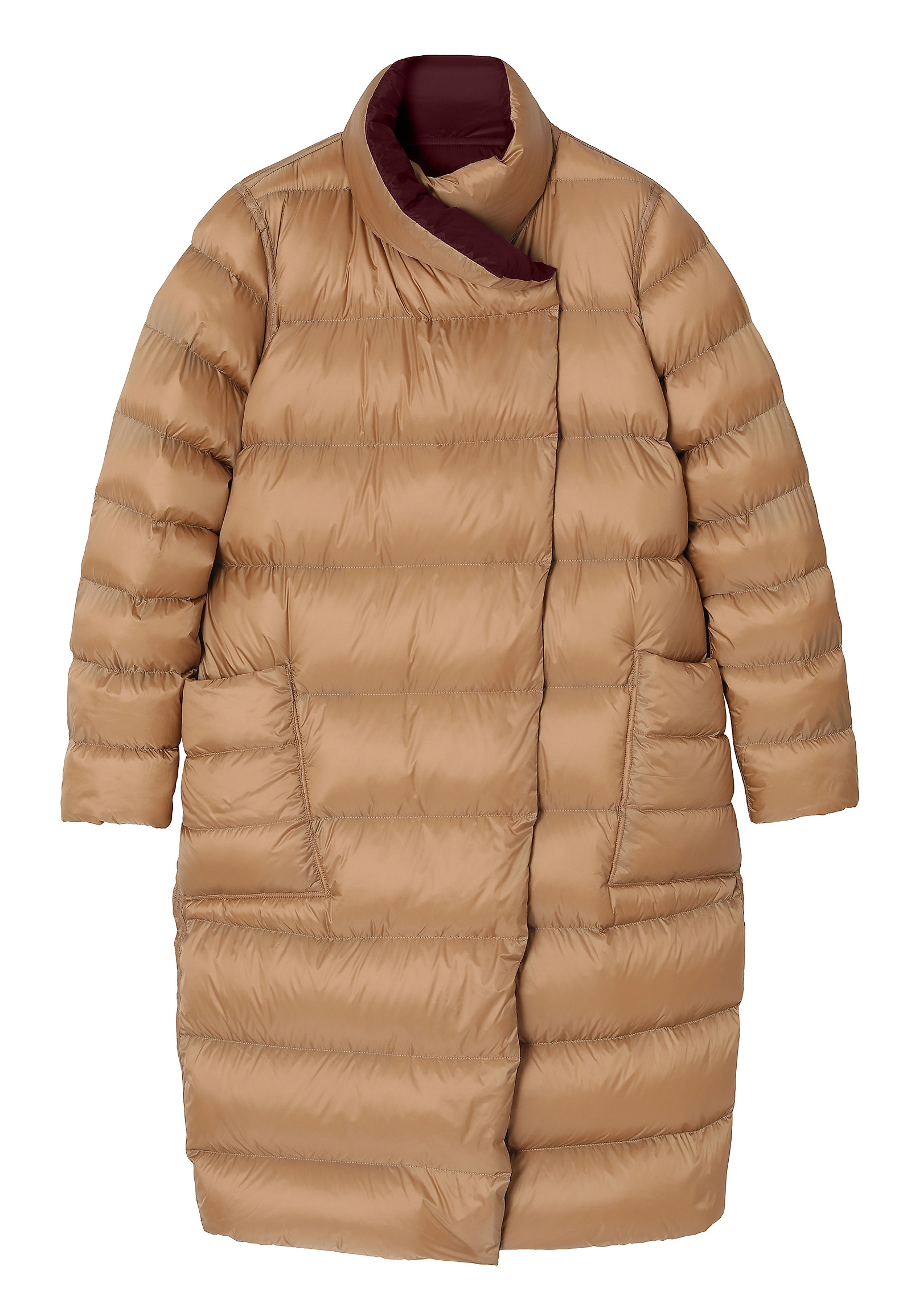 DOWN COAT WITH STAND-UP COLLAR - AKO DOWN COAT WITH STAND-UP COLLAR - AKO RED 114956