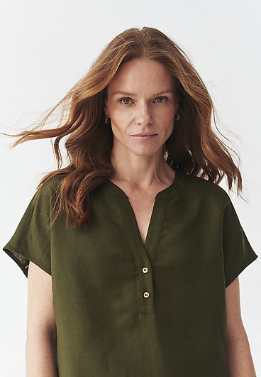 LNIANO-WISKOZOWA BLUZKA - SARAKINO LNIANO-WISKOZOWA BLUZKA - SARAKINO