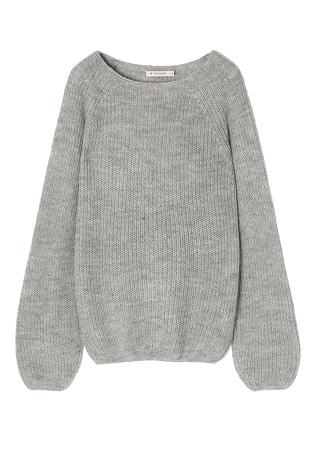 MELANŻOWY SWETER DAMSKI Z DEKOLTEM W ŁÓDKĘ SOSO MELANŻOWY SWETER DAMSKI Z DEKOLTEM W ŁÓDKĘ SOSO SZARY 7