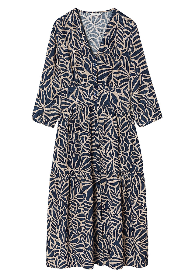 WZORZYSTA SUKIENKA WISKOZOWA Z RĘKAWEM 3/4  - KAMDI WZORZYSTA SUKIENKA WISKOZOWA Z RĘKAWEM 3/4  - KAMDI MULTIKOLOR 7