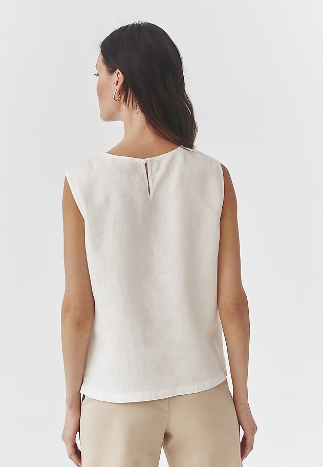 CLASSIC LADIES’ SLEEVELESS BLOUSE - GERDI CLASSIC LADIES’ SLEEVELESS BLOUSE - GERDI ECRU 4