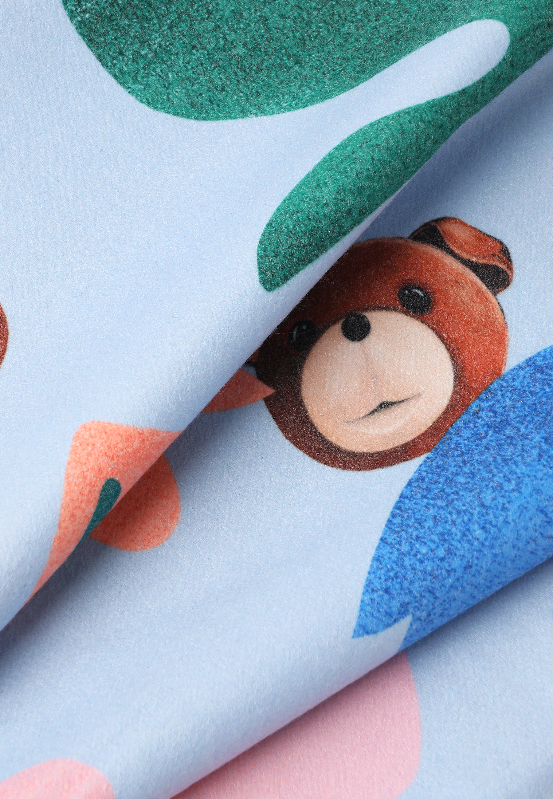 STYLOVÝ ŠÁTEK S MOTIVEM MEDVĚDA USZATEK - TINTA VÍCEBAREVNÝ 2