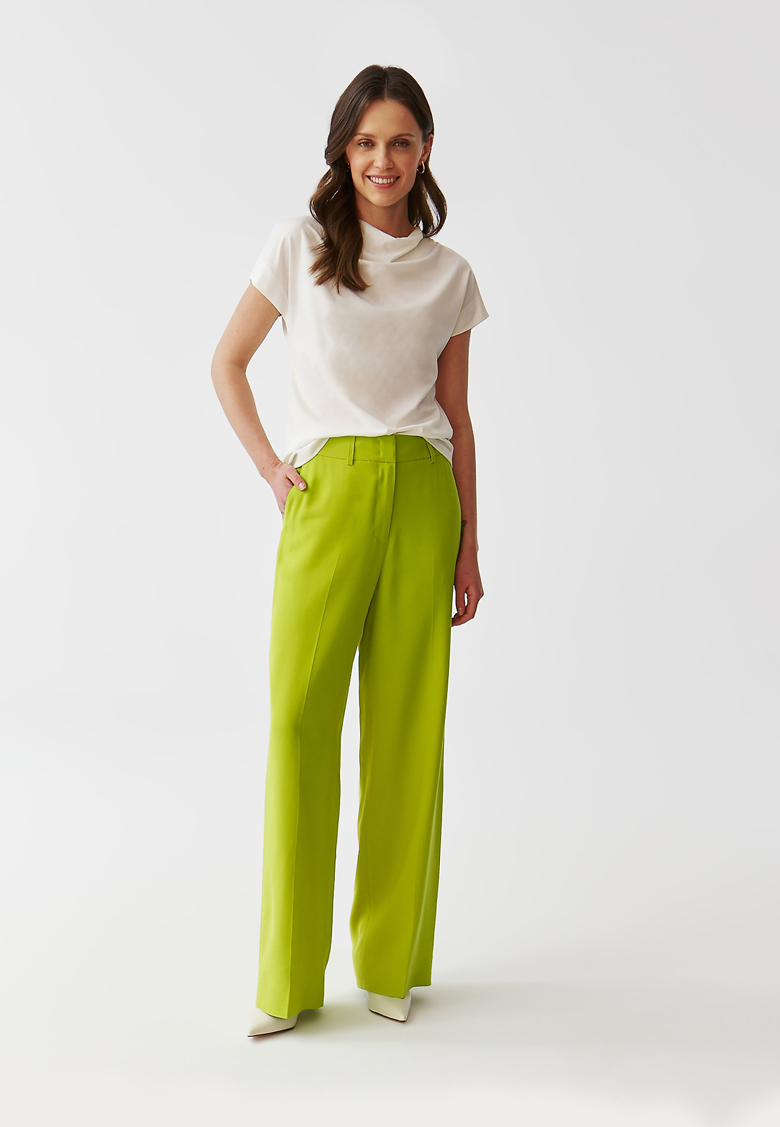 LADIES’ BLOUSE WITH WATER NECKLINE - HAIDIKA LADIES’ BLOUSE WITH WATER NECKLINE - HAIDIKA ECRU 96369