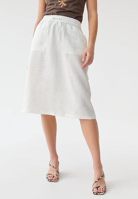 LADIES' CLASSIC SKIRT KOLIKO WHITE 2