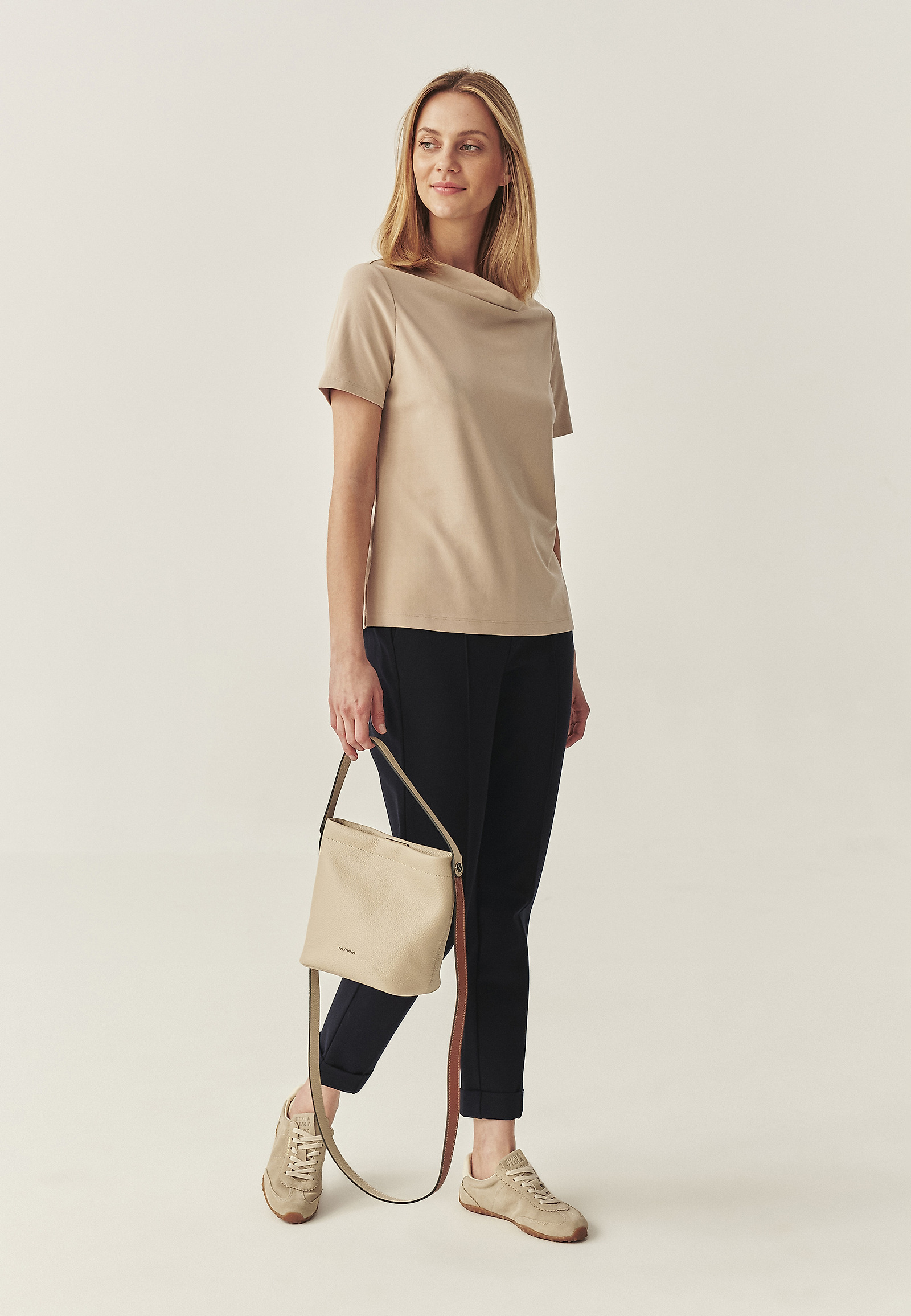 CLASSIC BLOUSE WITH MODAL - LUCA CLASSIC BLOUSE WITH MODAL - LUCA BEIGE 114397
