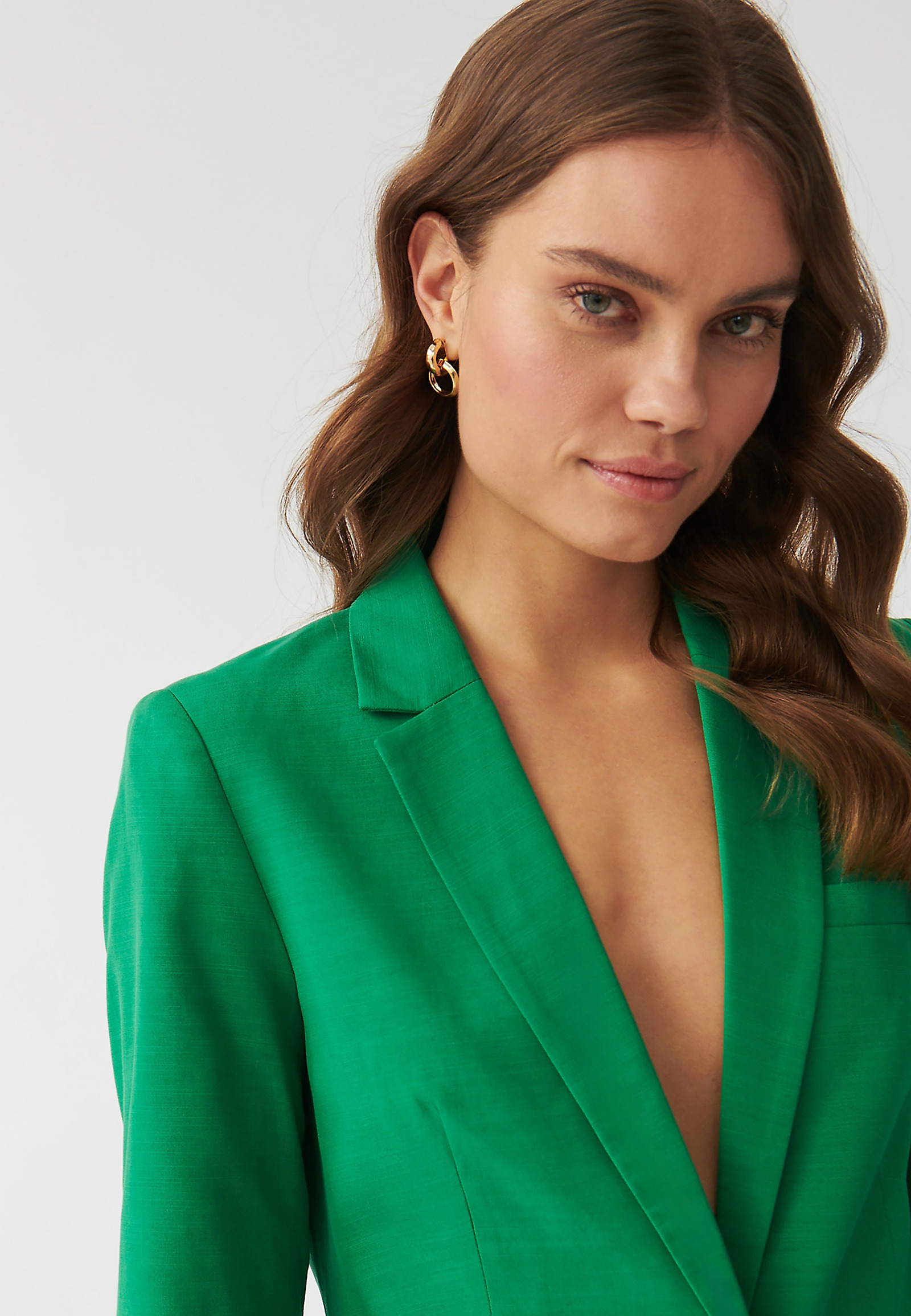 LADIES’ SINGLE-BREASTED BLAZER WITH LINING - AMALFINA 1 LADIES’ SINGLE-BREASTED BLAZER WITH LINING - AMALFINA 1 GREEN 95842