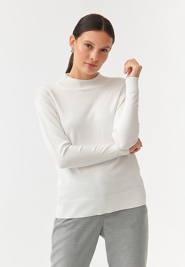 UNIVERZÁLNÍ DÁMSKÝ SVETR S POLOROLÁKEM NAWIKO 1 UNIVERZÁLNÍ DÁMSKÝ SVETR S POLOROLÁKEM NAWIKO 1 ECRU 5