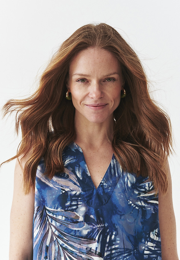 PATTERNED VISCOSE BLOUSE - LEA PATTERNED VISCOSE BLOUSE - LEA MULTIKOLOR 2