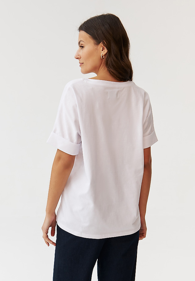 TRICOU LEJER DE DAMĂ, CU MOTIV LINIAR DE CÂINE - LIKE TRICOU LEJER DE DAMĂ, CU MOTIV LINIAR DE CÂINE - LIKE ALB 4