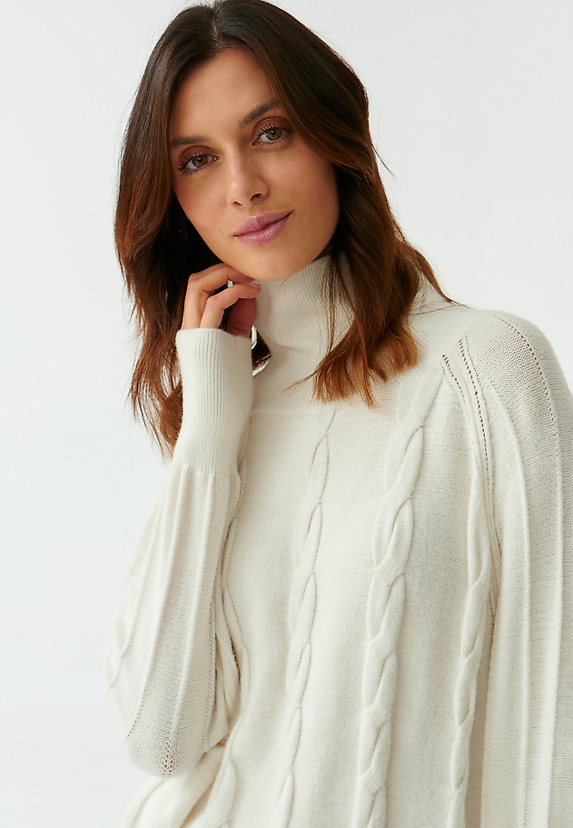 TEXTURED LADIES’ SWEATER WITH A TURTLENECK MEDUZA TEXTURED LADIES’ SWEATER WITH A TURTLENECK MEDUZA ECRU 6