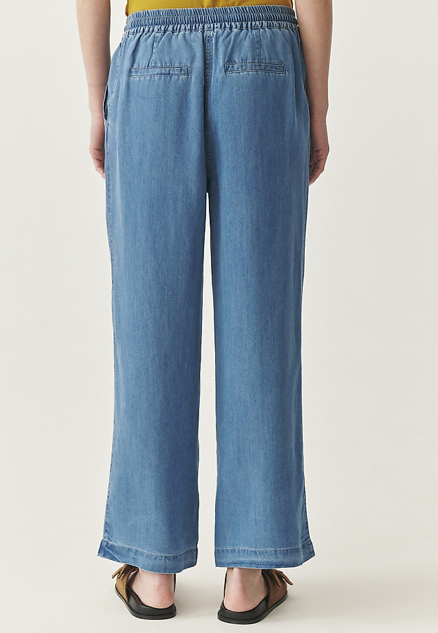 PANTALONI LARGI DIN LYOCELL - NIMI PANTALONI LARGI DIN LYOCELL - NIMI ALBASTRU 4
