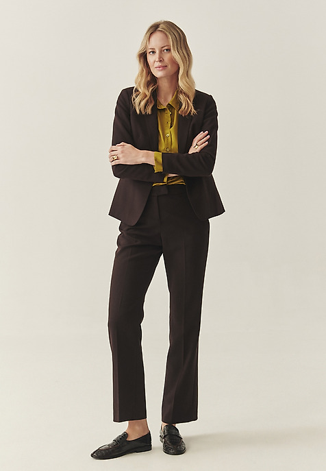 DARK CHOCOLATE SUIT TROUSERS - LAURANIA DARK CHOCOLATE SUIT TROUSERS - LAURANIA