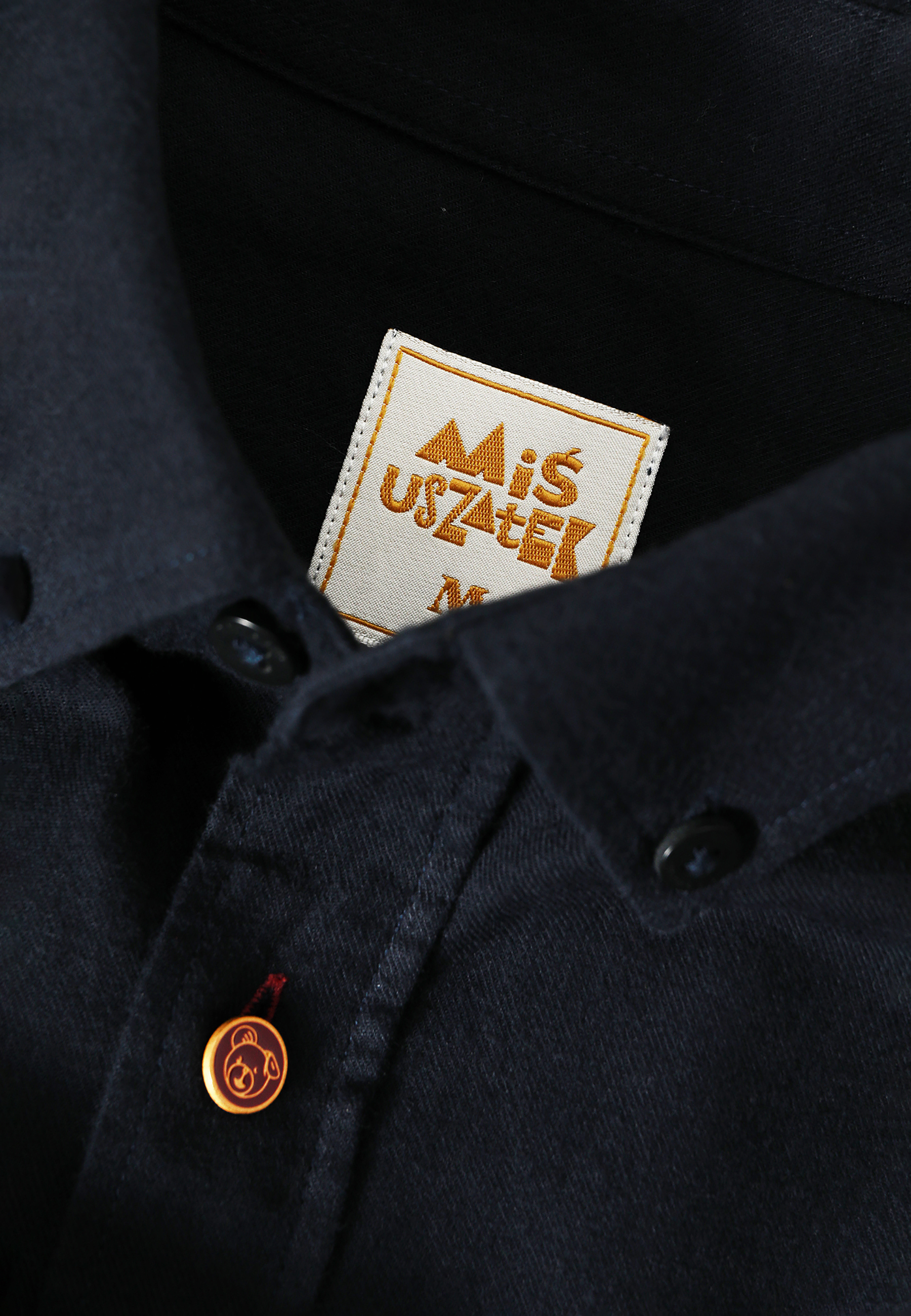 BAWEŁNIANA KOSZULA MĘSKA O DOPASOWANYM KROJU — MARCO 5 GRANATOWY 2