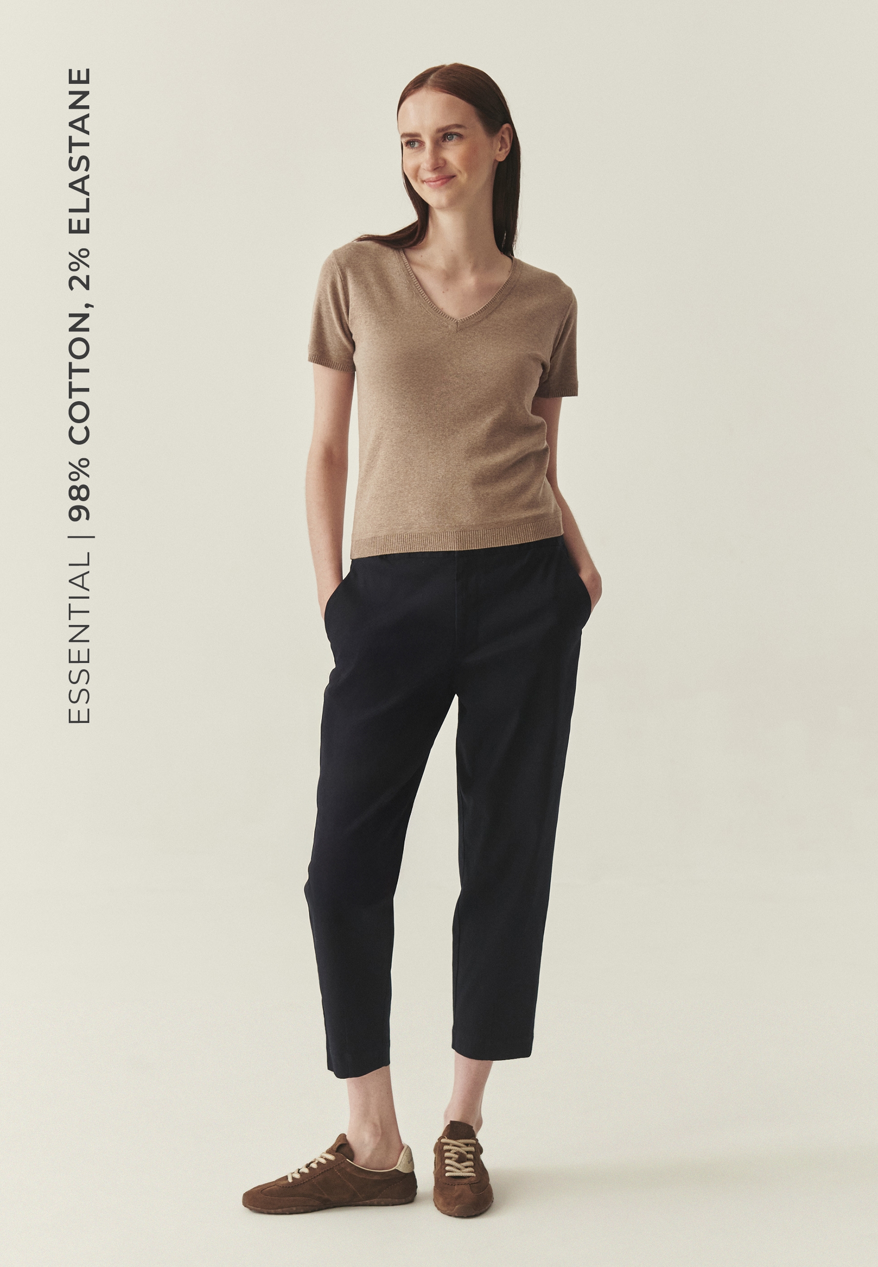 SWOBODNE SPODNIE Z BAWEŁNĄ - DARLIKI GRANATOWY 2