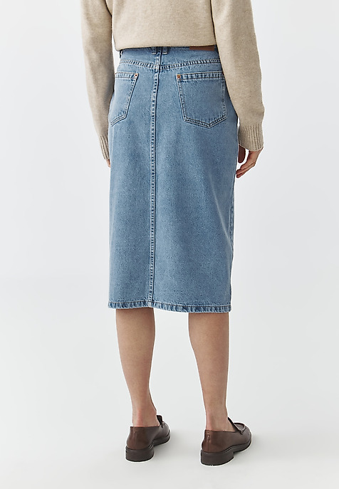 DENIM MIDI SKIRT — MEDIANA BLUE 2