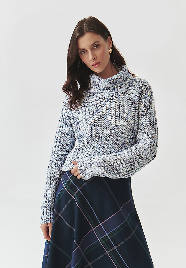 LADIES' TURTLENECK JUMPER WITH MELANGE PATTERN — SPINOLO LADIES' TURTLENECK JUMPER WITH MELANGE PATTERN — SPINOLO MULTIKOLOR 1