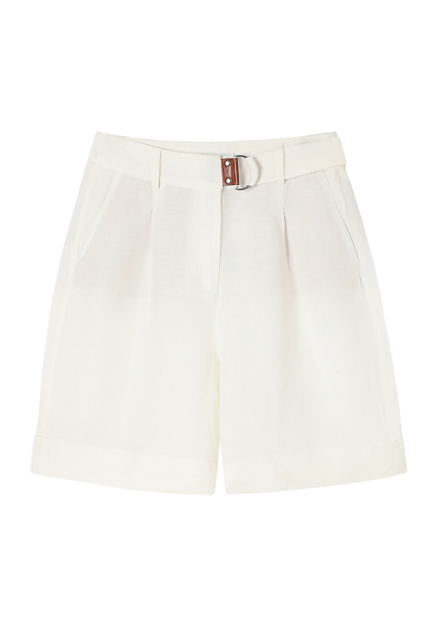 SHORTS WITH LINEN - KOSOKO SHORTS WITH LINEN - KOSOKO ECRU 5