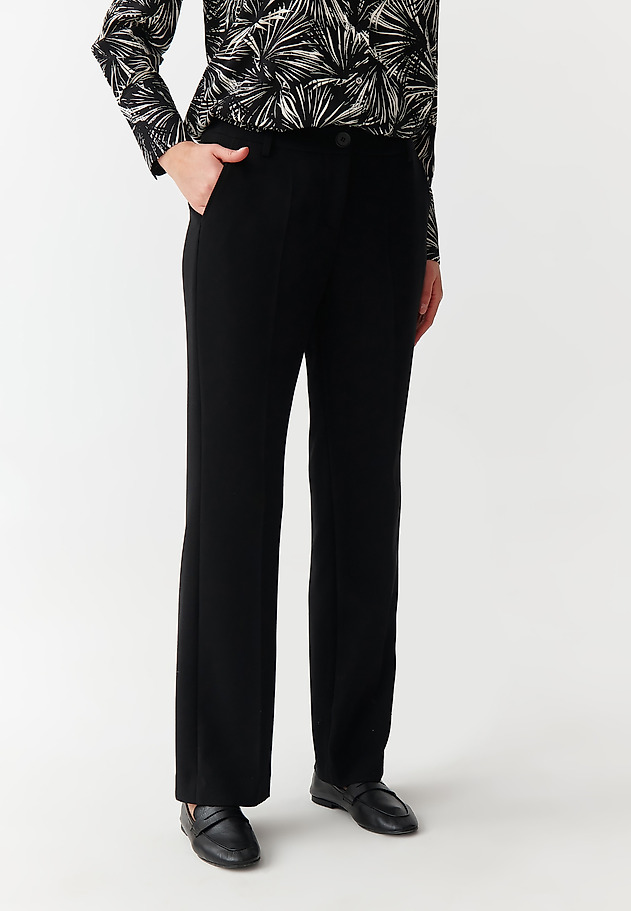 PANTALONI DE DAMĂ, DIN ȚESĂTURĂ, CU CRACI DREPȚI - LAURANIA PANTALONI DE DAMĂ, DIN ȚESĂTURĂ, CU CRACI DREPȚI - LAURANIA NEGRU 2