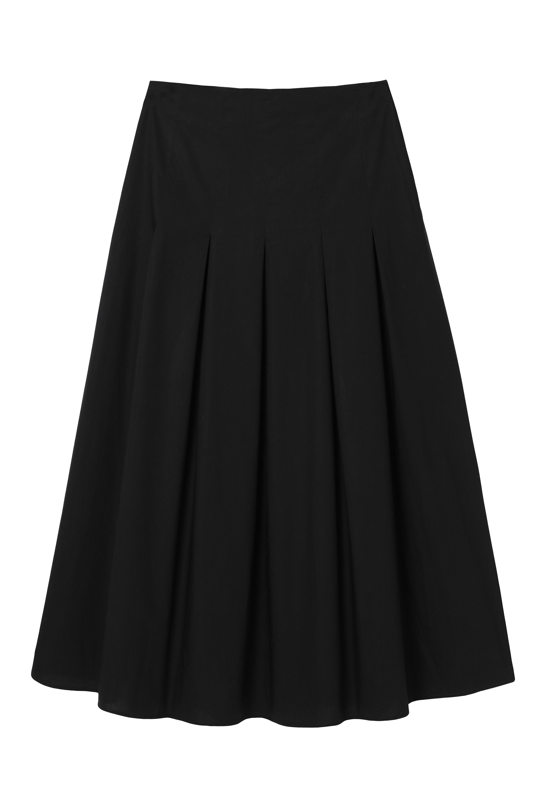 BAVLNENÁ MIDI SUKŇA - PLANOKA ČIERNA 2