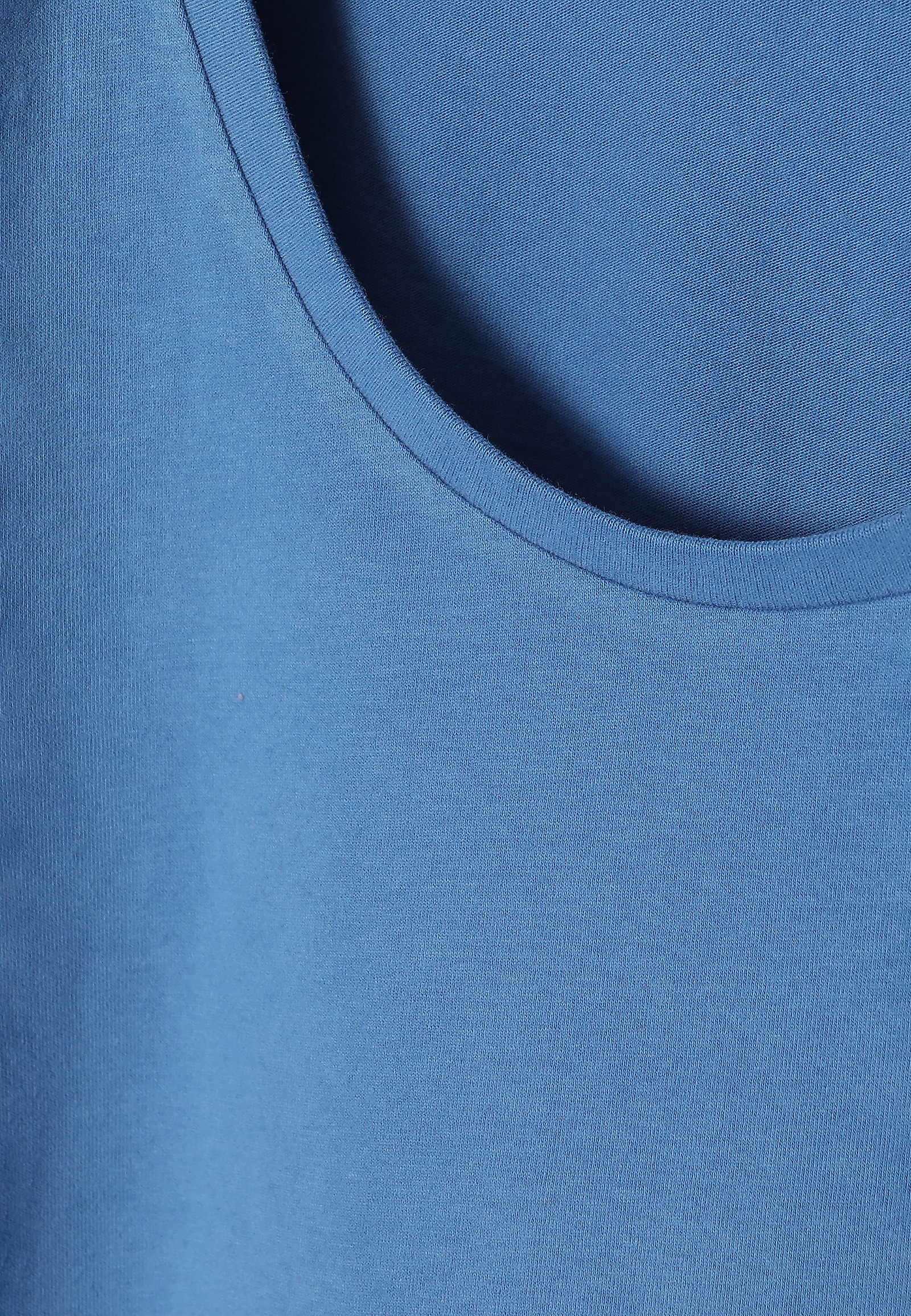 BAWEŁNIANY T-SHIRT DAMSKI - ANTONIA 1 BAWEŁNIANY T-SHIRT DAMSKI - ANTONIA 1 NIEBIESKI 95582