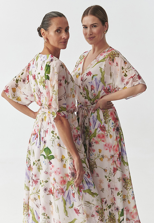 CHIFFON FLORAL DRESS - BOSANI CHIFFON FLORAL DRESS - BOSANI MULTIKOLOR 1