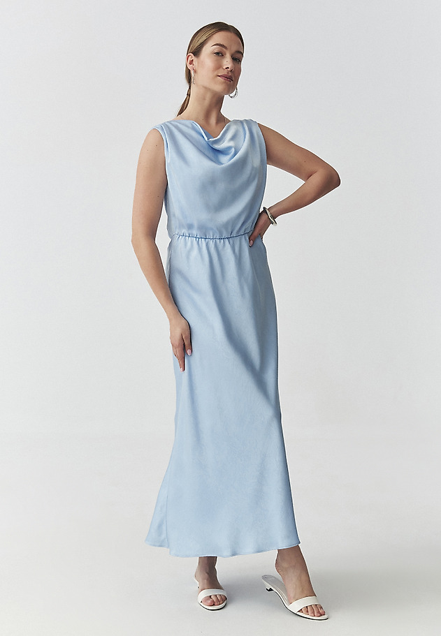 SATIN MAXI DRESS — BELLI SATIN MAXI DRESS — BELLI NIEBIESKI 2