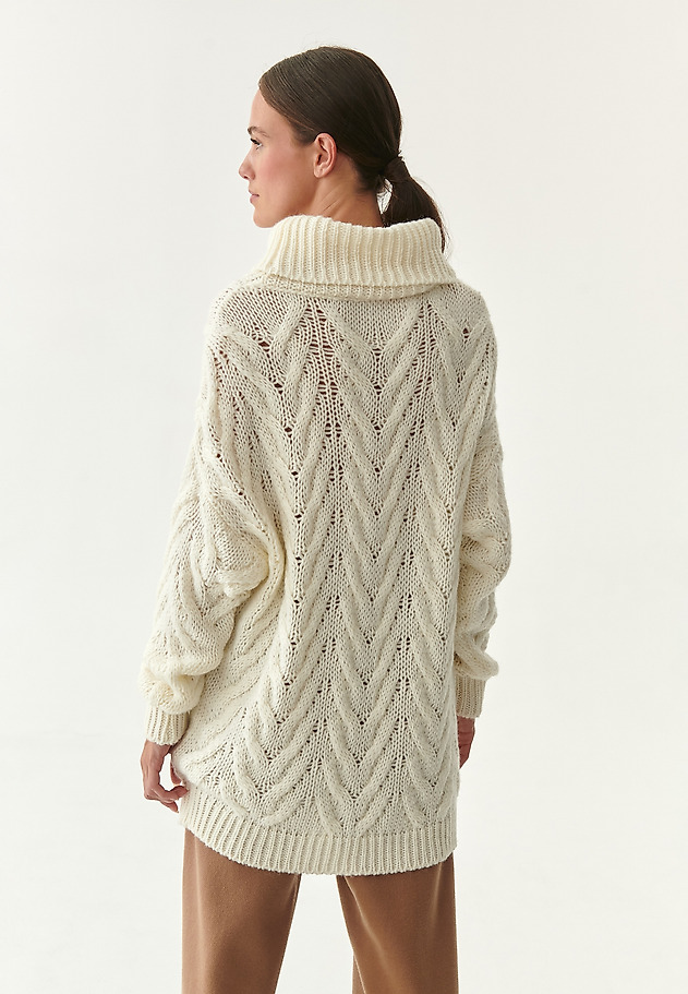 LADIES' RELAXED SWEATER WITH TURTLENECK JUNIS LADIES' RELAXED SWEATER WITH TURTLENECK JUNIS ECRU 2
