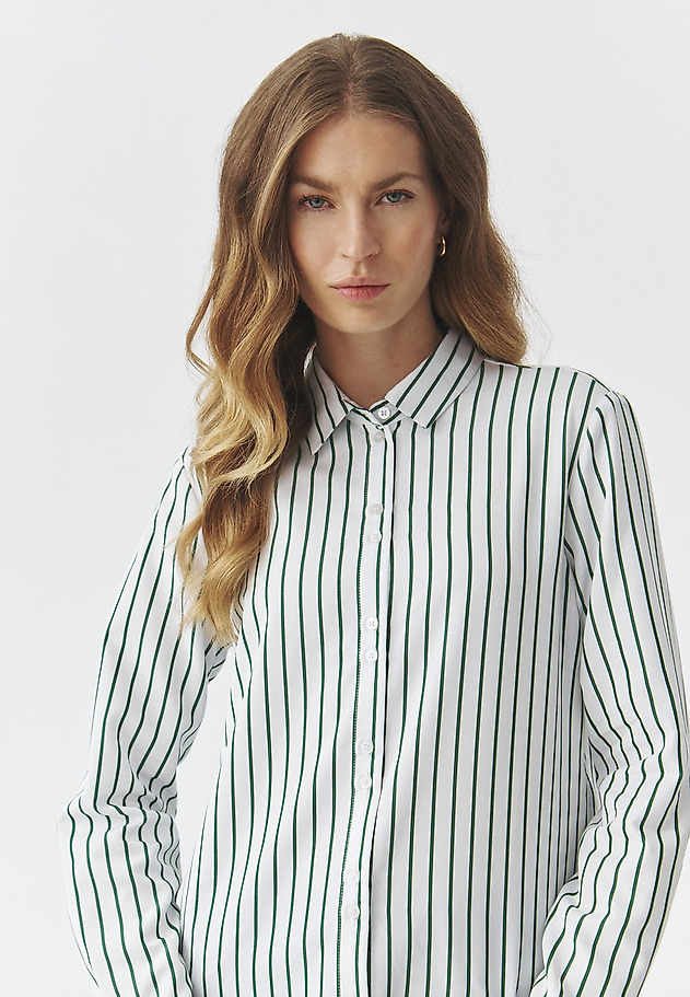 GREEN STRIPED FABRIC SHIRT — ENMO 1 GREEN STRIPED FABRIC SHIRT — ENMO 1 MULTIKOLOR 7