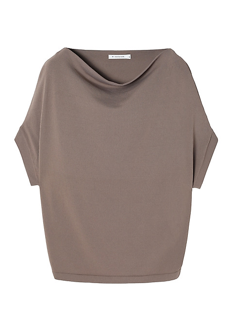 LADIES’ BLOUSE WITH A DECORATIVE NECKLINE - ATI BEIGE 2