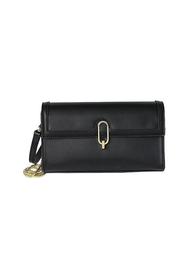 ELEGANT LADIES' HANDBAG WITH CHAIN - HELLE ELEGANT LADIES' HANDBAG WITH CHAIN - HELLE CZARNY 2