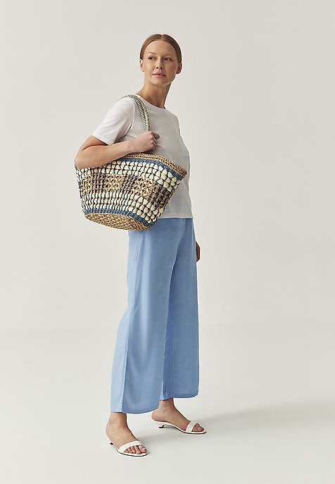 WIDE LEG TROUSERS - PULIO 1 BLUE 2