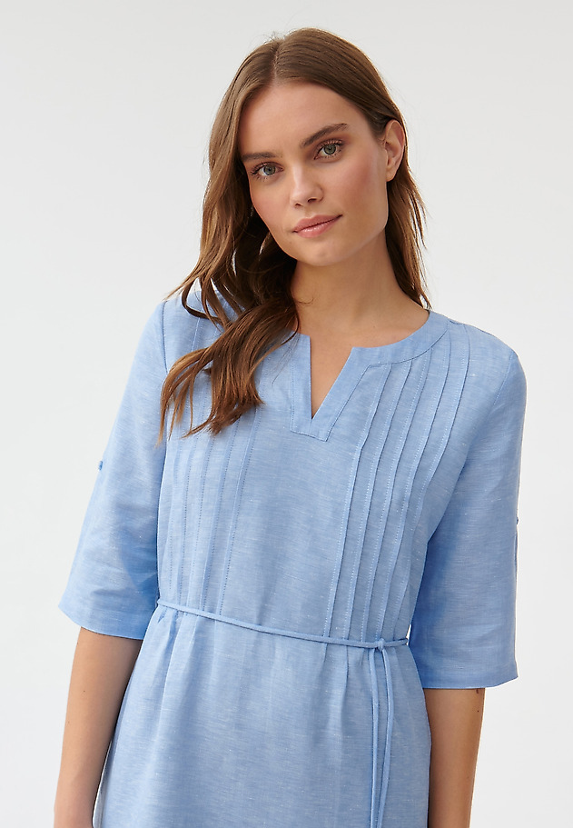 LADIES' DRESS WITH A BELT PEMO LADIES' DRESS WITH A BELT PEMO BLUE 4