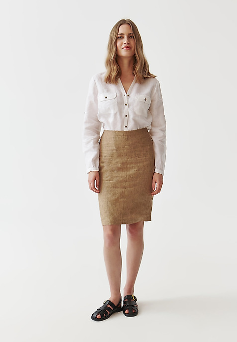 BREATHABLE LADIES’ PENCIL SKIRT - MONOLI BEIGE 2