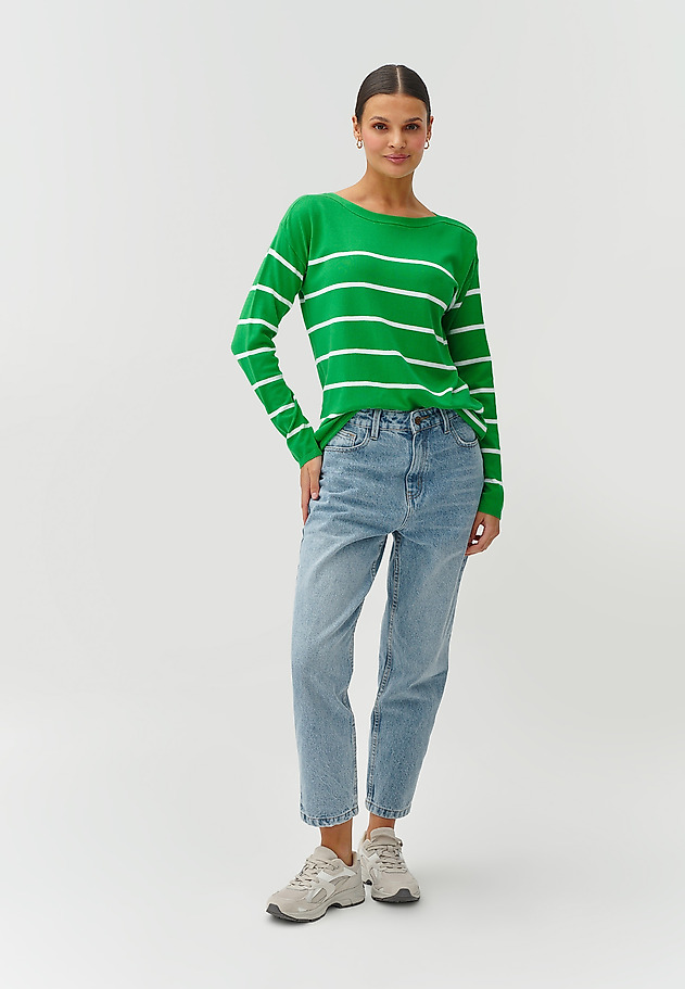 LADIES’ LOOSE STRIPED SWEATER - DROP 1 LADIES’ LOOSE STRIPED SWEATER - DROP 1 ZIELONY 2