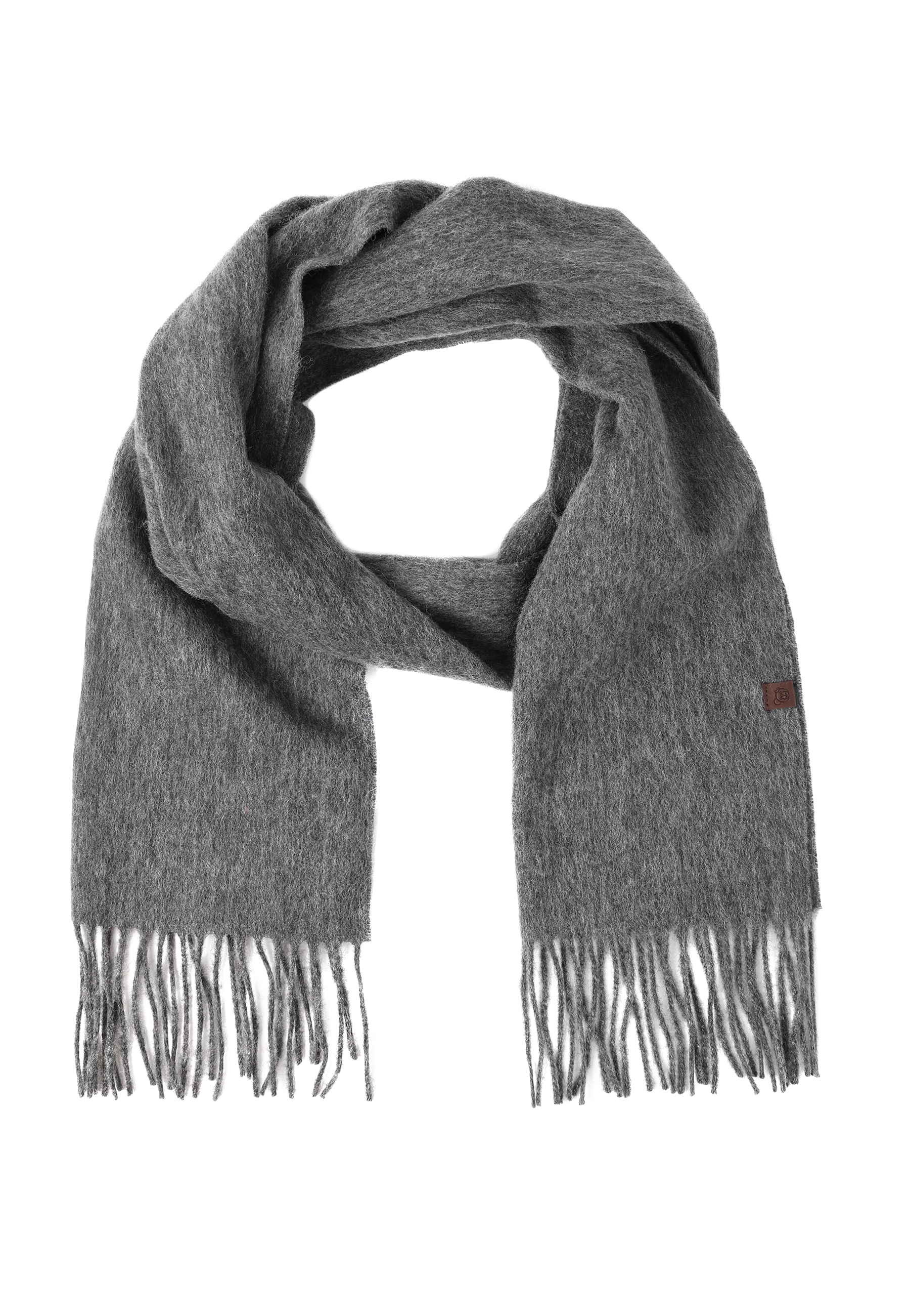 WEŁNIANY SZALIK MĘSKI - CASPIAN SZARY 2