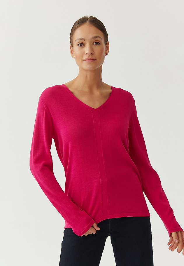 LADIES’ CLASSIC SWEATER - TESSO LADIES’ CLASSIC SWEATER - TESSO RÓŻOWY 3