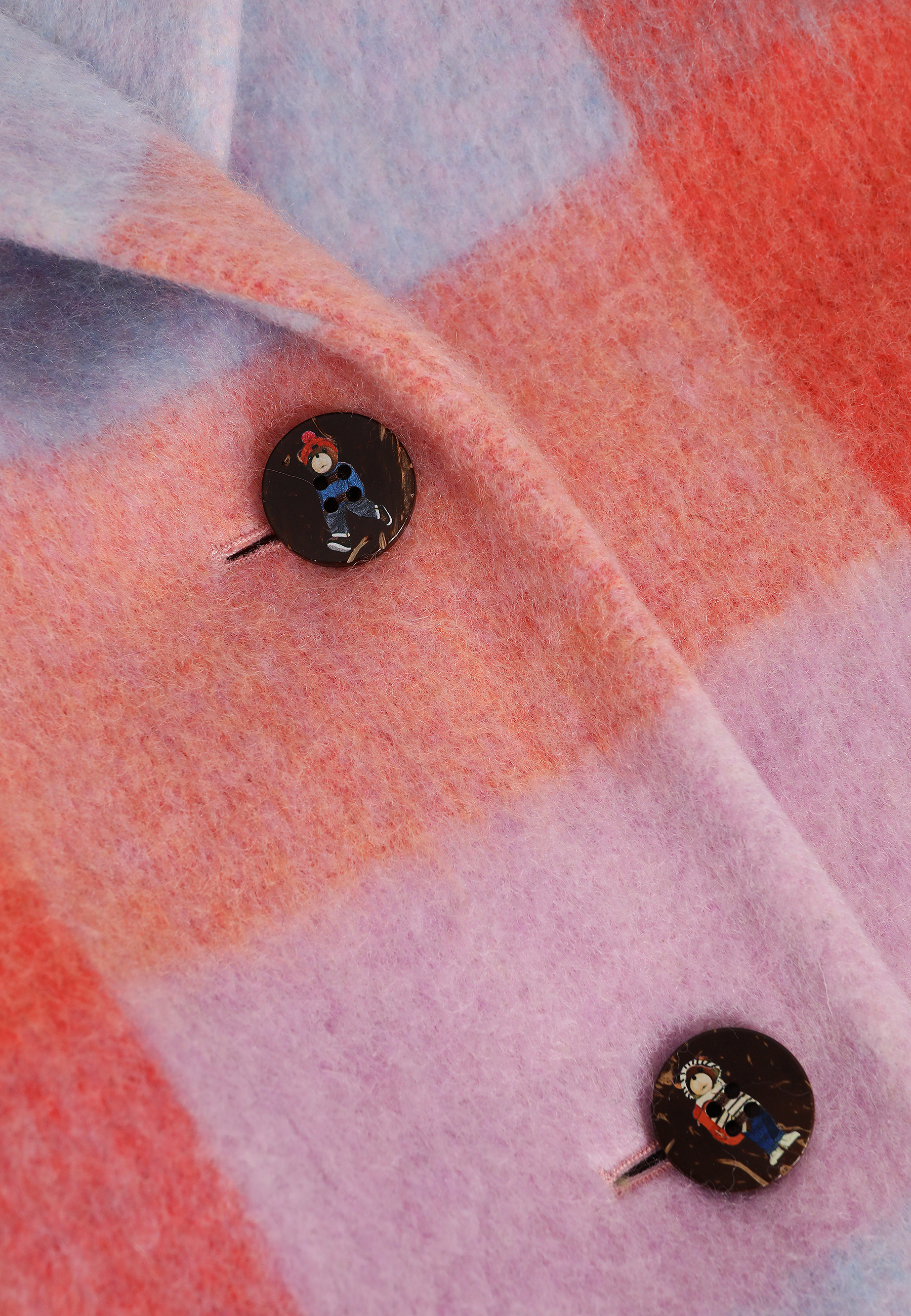 KOLOROWY PŁASZCZ Z WEŁNĄ - MISIOLA MULTIKOLOR 2