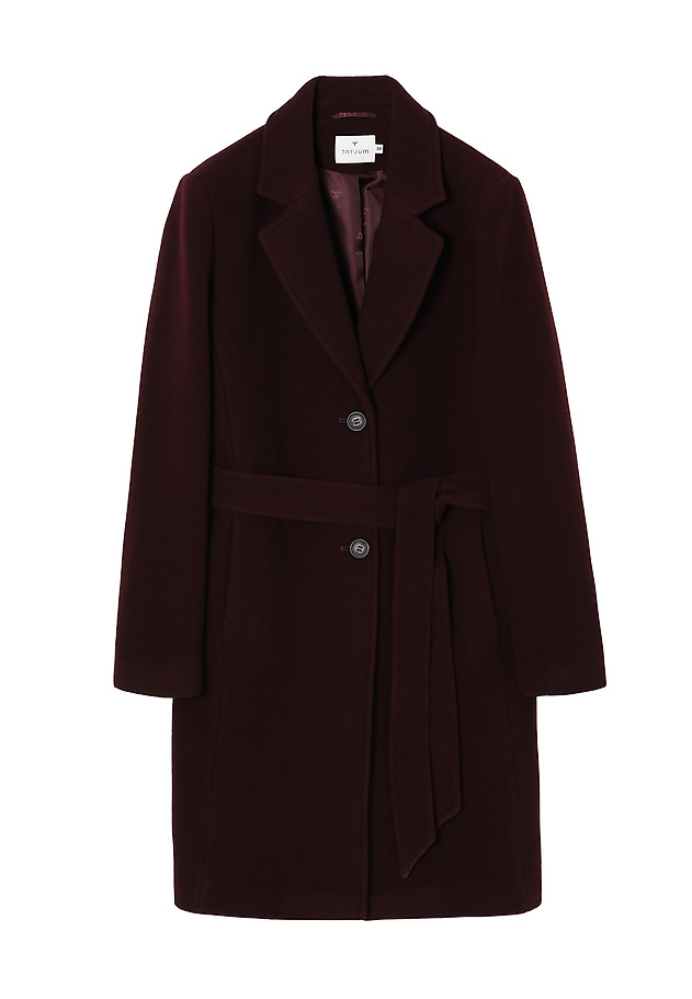 LADIES' FABRIC COAT WITH BELT — NITIKA LADIES' FABRIC COAT WITH BELT — NITIKA FIOLETOWY 7