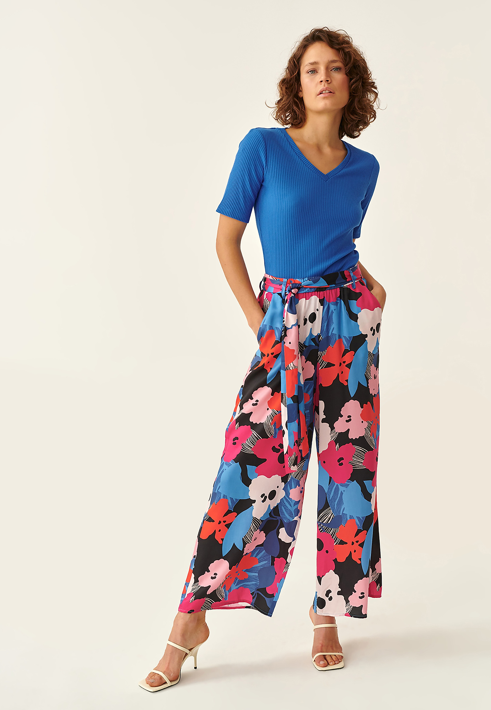 WIDE LEG TROUSERS PALAZZO WIDE LEG TROUSERS PALAZZO MULTICOLOR 93529