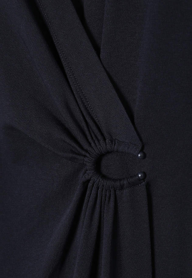 ENVELOPE DRESS WITH DECORATIVE BUCKLE — LINDA ENVELOPE DRESS WITH DECORATIVE BUCKLE — LINDA GRANATOWY 7