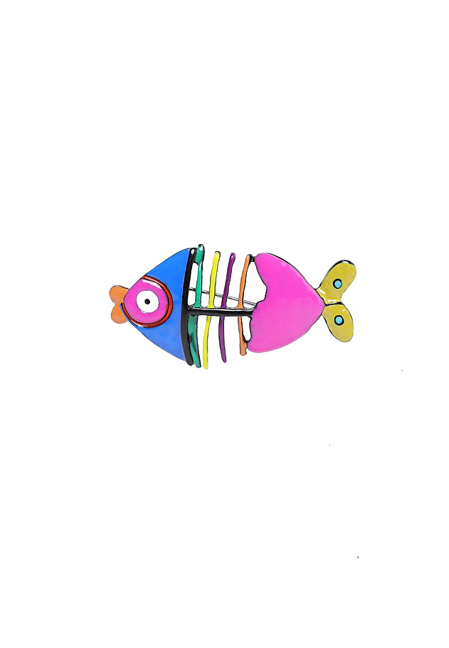ORNAMENTAL FISH-SHAPED BROOCH — NEMI ORNAMENTAL FISH-SHAPED BROOCH — NEMI MULTIKOLOR 4