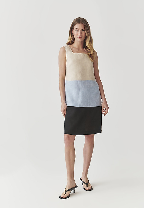 LADIES’ BREATHABLE SLEEVELESS DRESS - ROKNA 2 MULTICOLOR 2