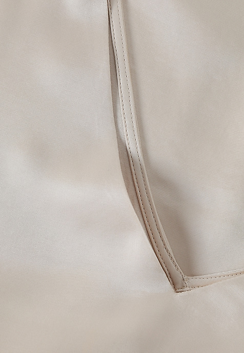 VISCOSE SATIN BLOUSE — SUSENA BEIGE 2